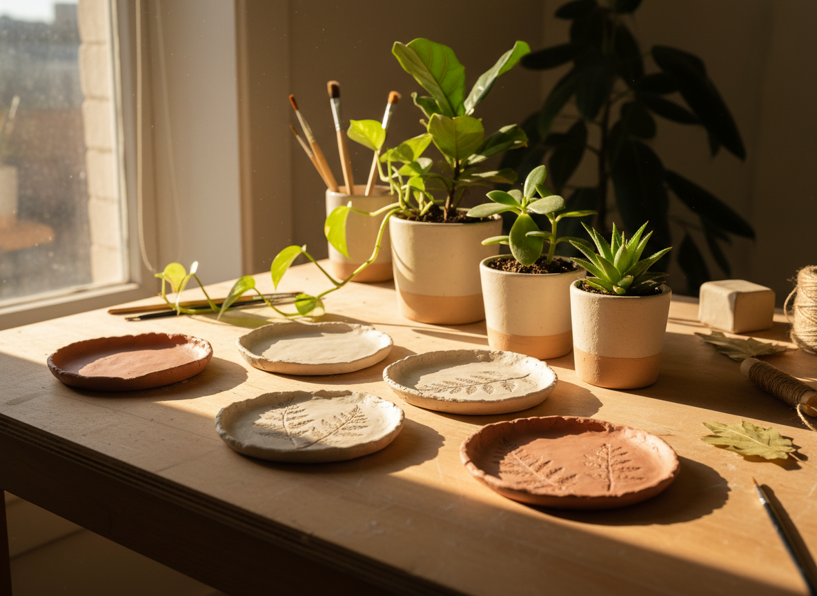Air Dry Clay Plant Saucers